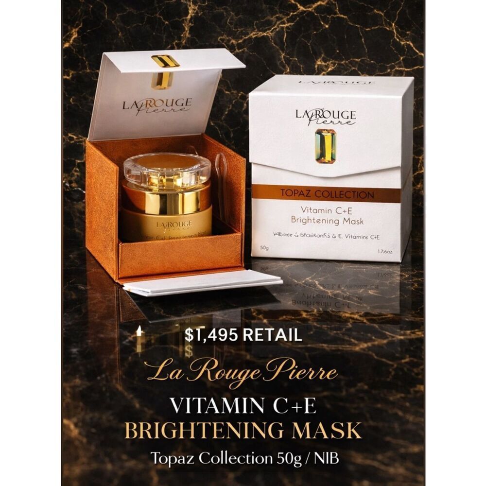 La Rouge Pierre Vitamin C+E Brightening Mask Topaz Collection Luxury Skincare